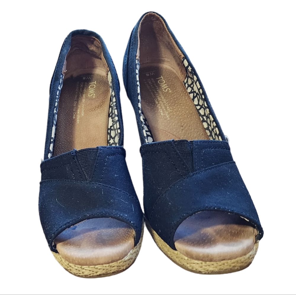 TOMS Women's Classic Espadrille Wedge Sandal, Size 8W - Picture 3 of 11